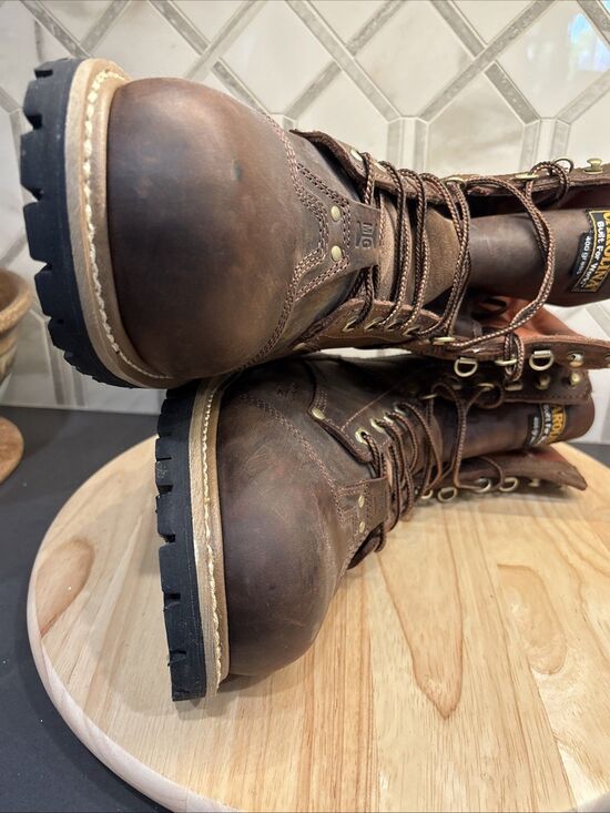 Carolina Waterproof Leather Logger Work Boots Brown Mens Sz 8 3E Wide CA7921 main image 6